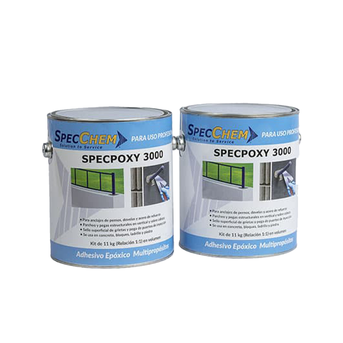 Specpoxy 3000 SPECPOXY 3000 es un adhesivo epoxico estructural tipo gel de dos componentes, insensitivo a la humedad, y de alto modulo. SPECPOXY 3000 es 100% sólidos, libre de solventes, bajo olor, altas resistencias y que no escu-rre